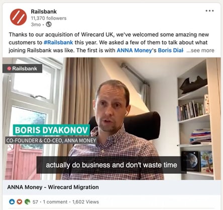 Railsbank ANNA Money